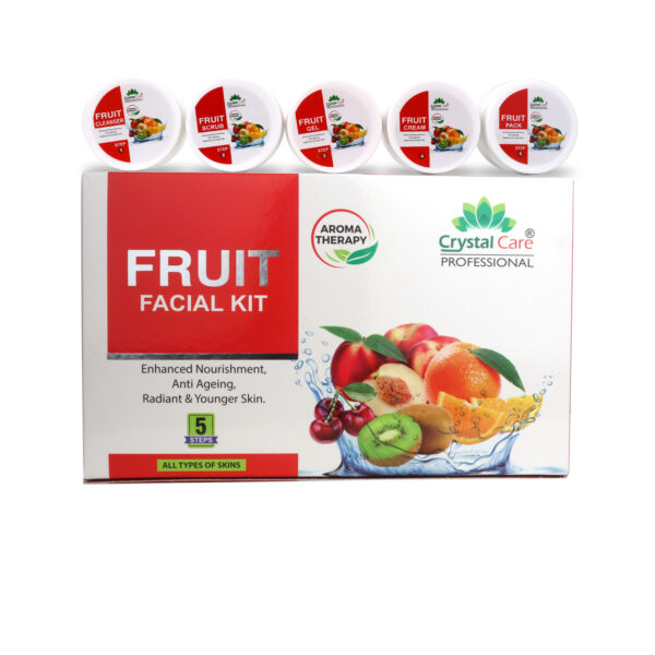 Crystal Care Professional Fruit Facial Kit - 5 Step Skincare for Radiant and Younger-Looking Skin