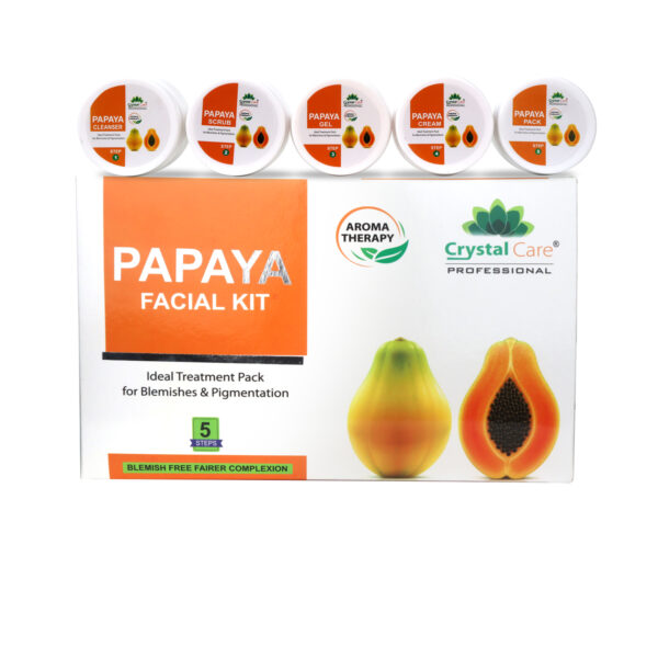 Crystal Care Professional Papaya Facial Kit - Blemish-Free Skin Treatment for Radiance